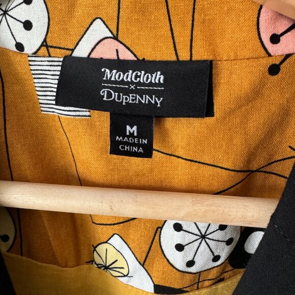 Modcloth x Dupenny Atomic Retro Brunch Dress Mid Mod Side Pockets Fit & Flare - Picture 4 of 16